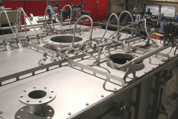 Image of a spraying system for Pegasus® mixers